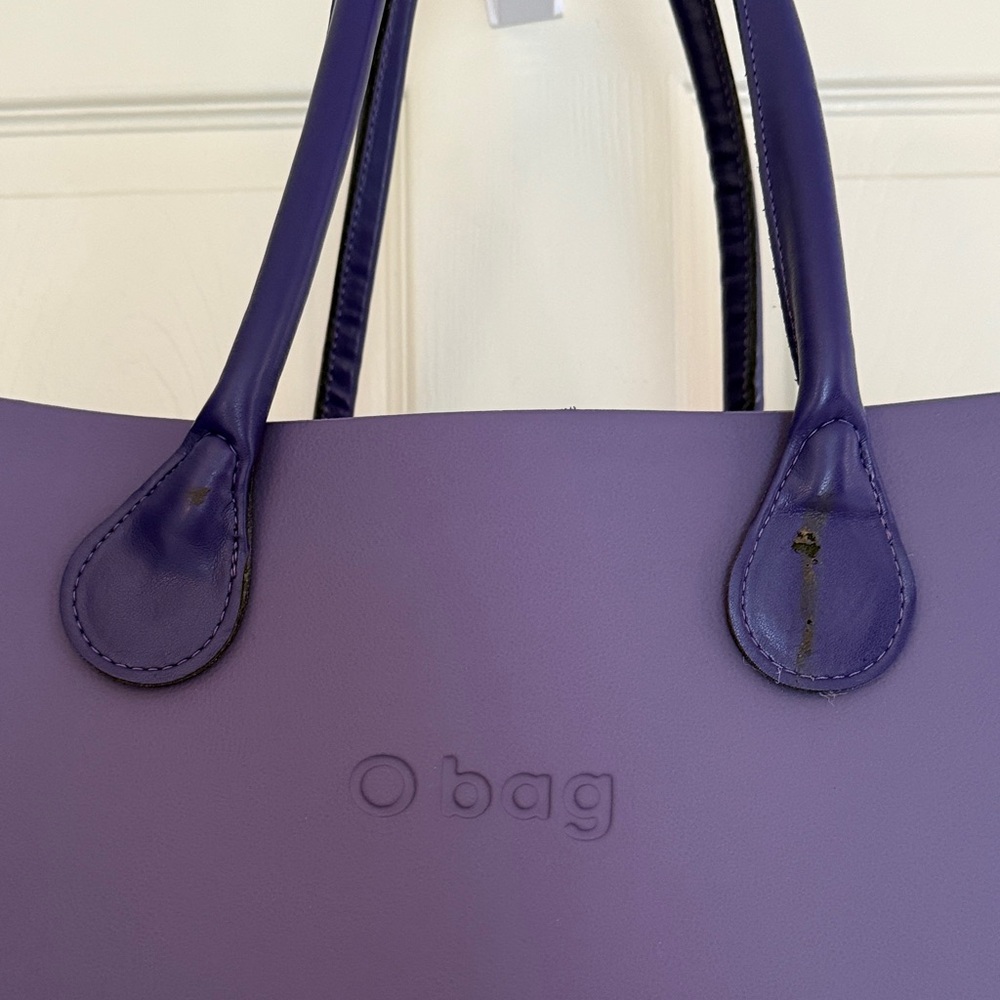 O bag Purple Tote with Matching Handles - Picture 3 of 9